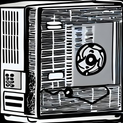 Line drawing of a server